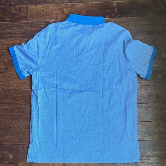 Bugatchi Sky Blue Polo with Royal Blue Details - Picture 9 of 10